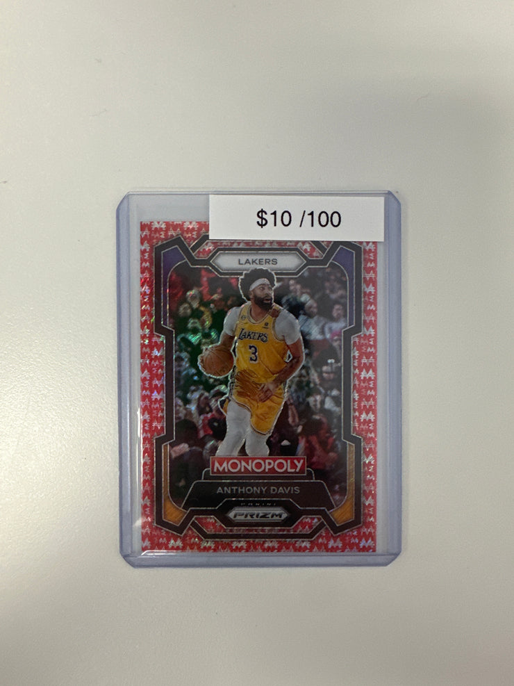 2023-24 Prizm Monopoly Anthony Davis Red Money Shimmer 