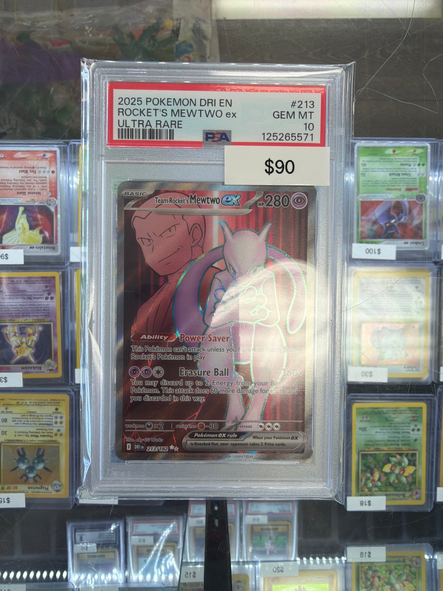 Pokemon Team Rocket Mewtwo EX 213 PSA 10