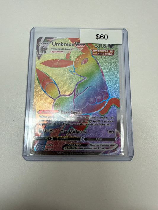 Pokemon Umbreon Vmax Rainbow Rare #214/203