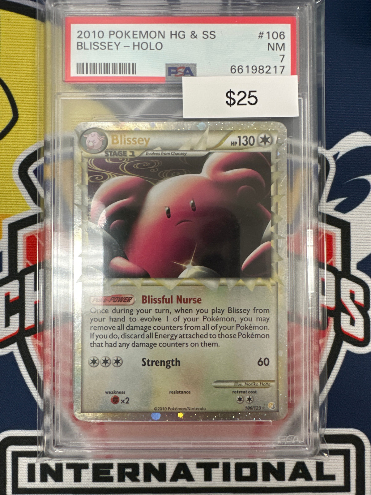 Pokemon HGSS Blissey Prime 106/123 PSA 7