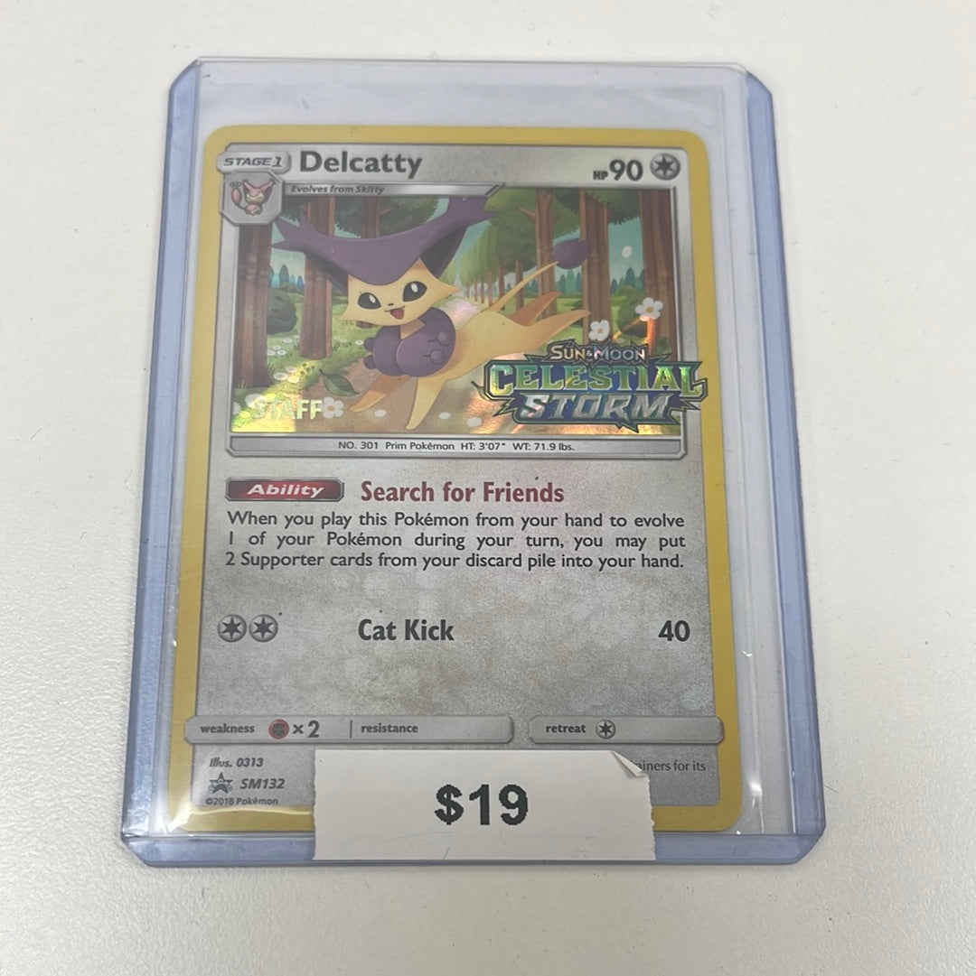 Pokémon Delcatty SM Promos Prerelease Staff SM132