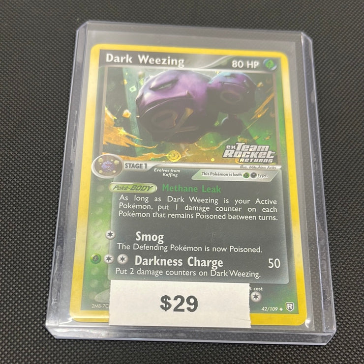 Pokémon Dark Weezing Team Rocket Returns Reverse Holo 42/109