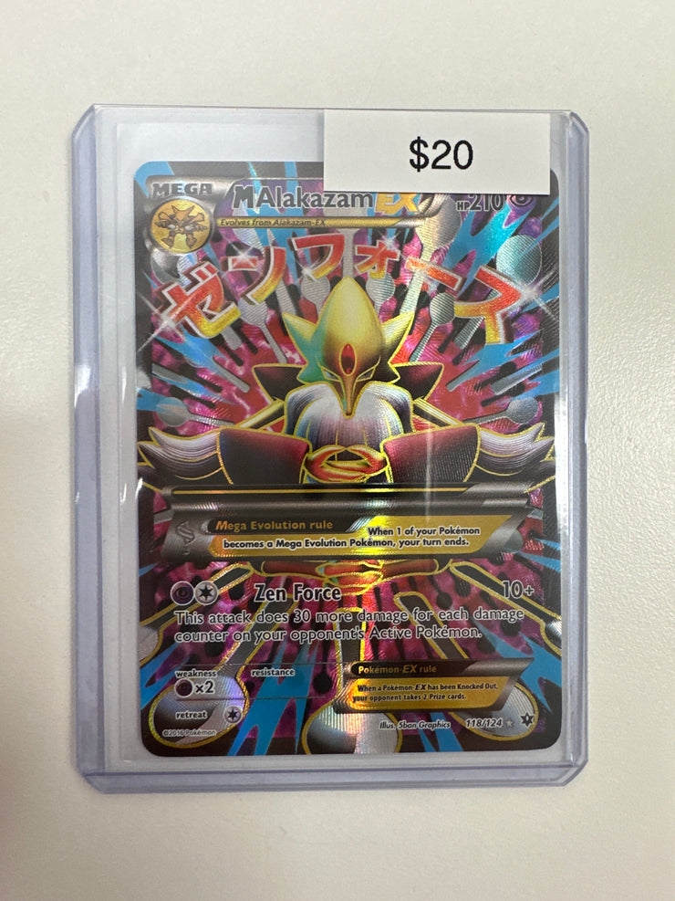 Pokemon Full Art M Alakazam EX XY Fates Collide 118/124