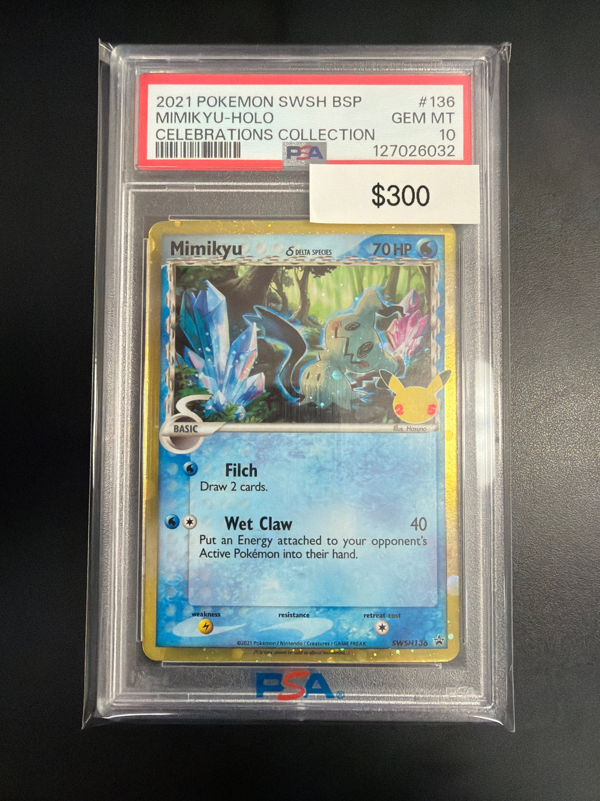 Pokemon Mimikyu Celebrations #136 PSA 10