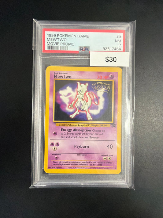 Pokemon Movie Promo Mewtwo 3 PSA 7