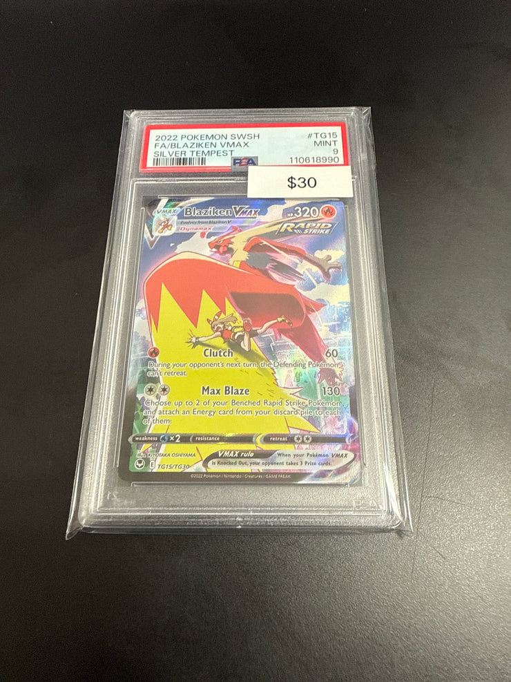 Pokémon BLAZIKEN VMAX TG15/TG30 PSA 9