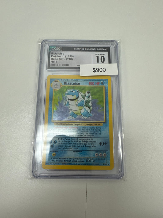 Pokemon Base Set Blastoise Holo #2/102 CGC 10