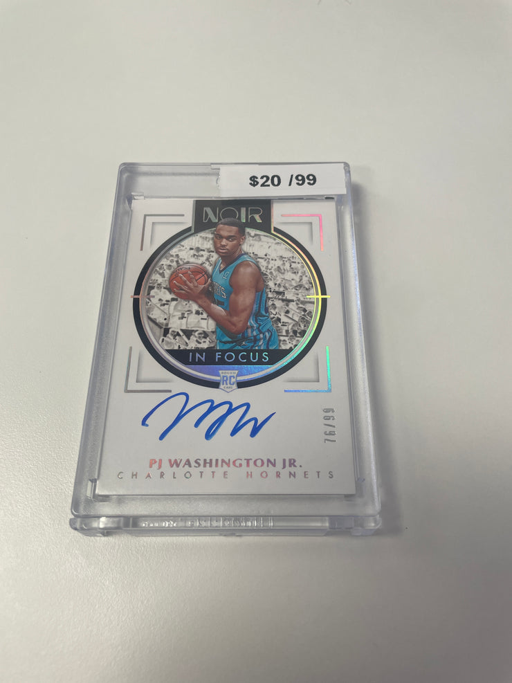 2019 Noir PJ Washington Rookie Auto /99 