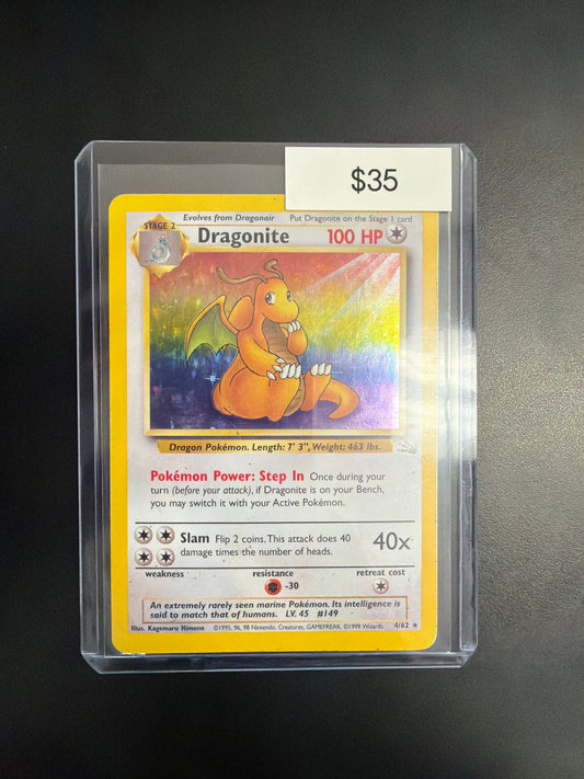 Pokémon Fossil Dragonite Holo 4/62