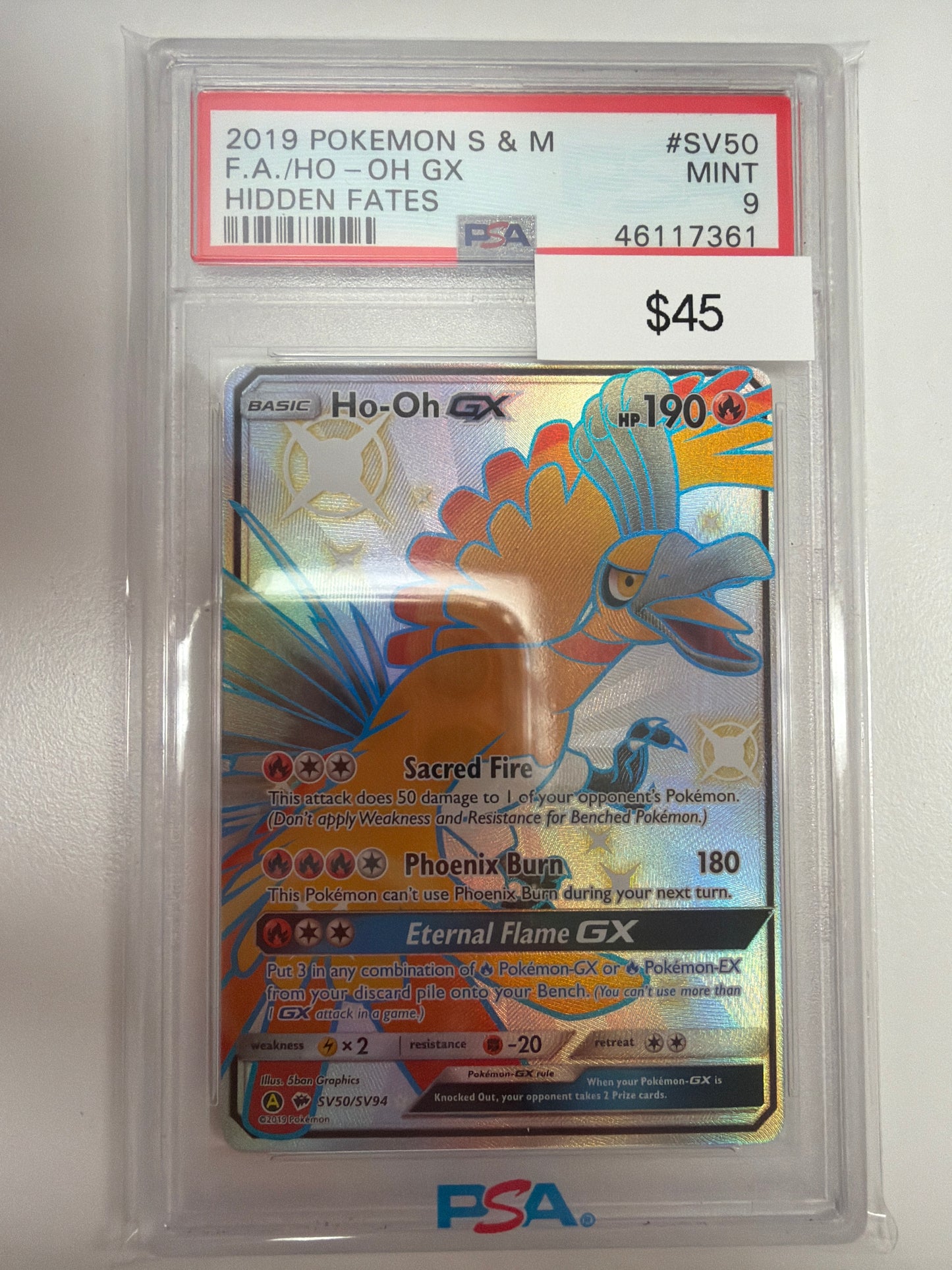 Pokemon Ho-Oh GX SV50 PSA 9