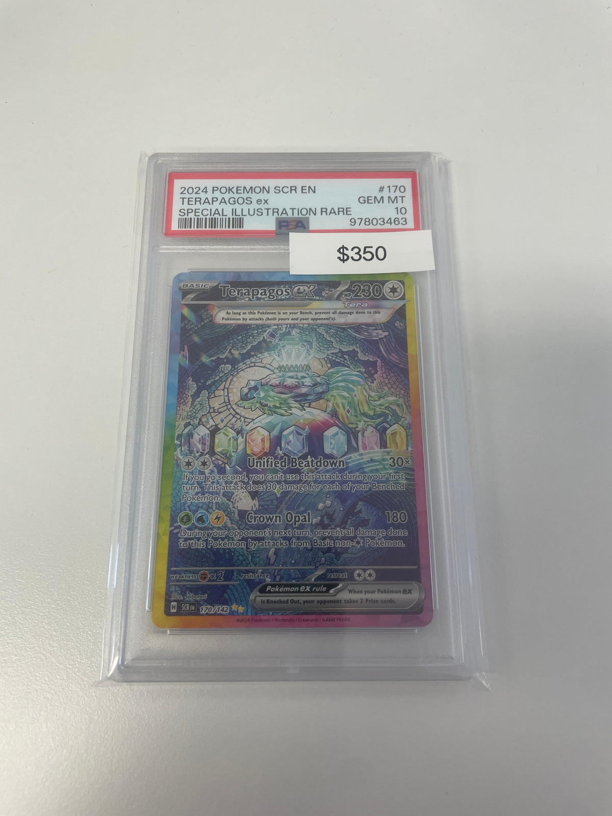 Pokemon Stellar Crown Terapagos Ex #170/142 PSA 10