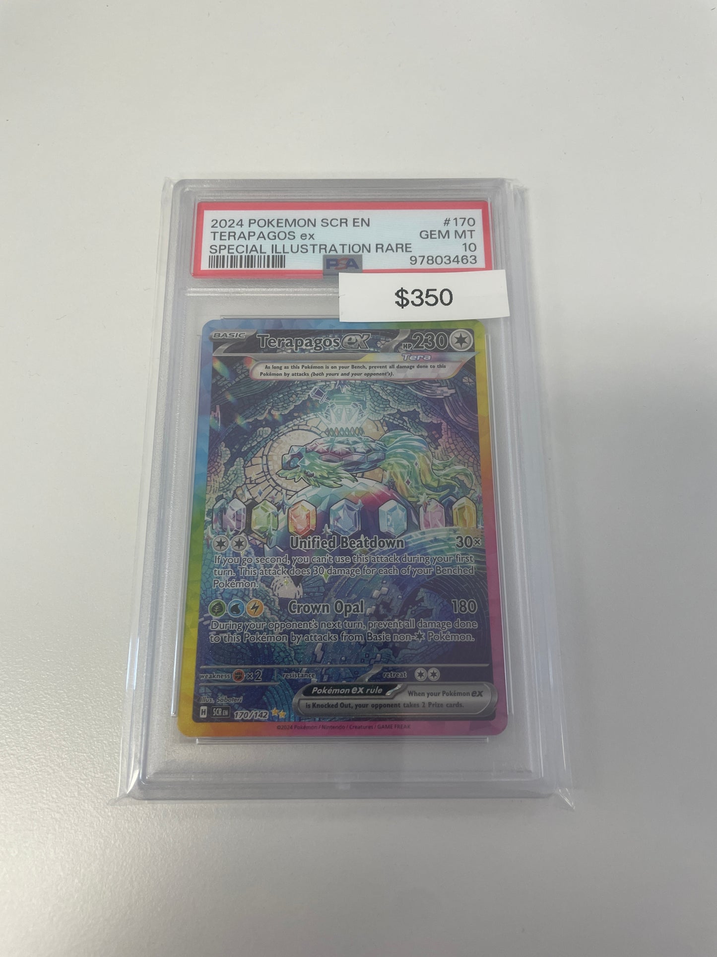 Pokemon Stellar Crown Terapagos Ex #170/142 PSA 10