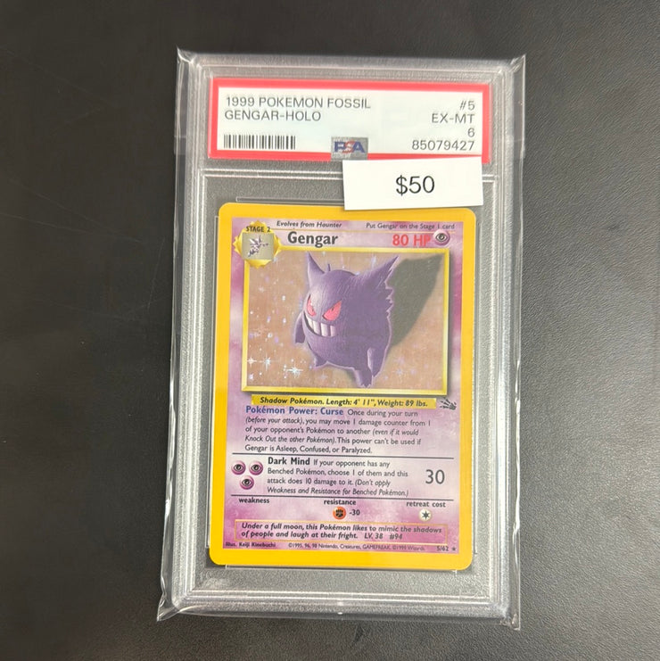 1999 Pokémon Gengar Holo PSA 6