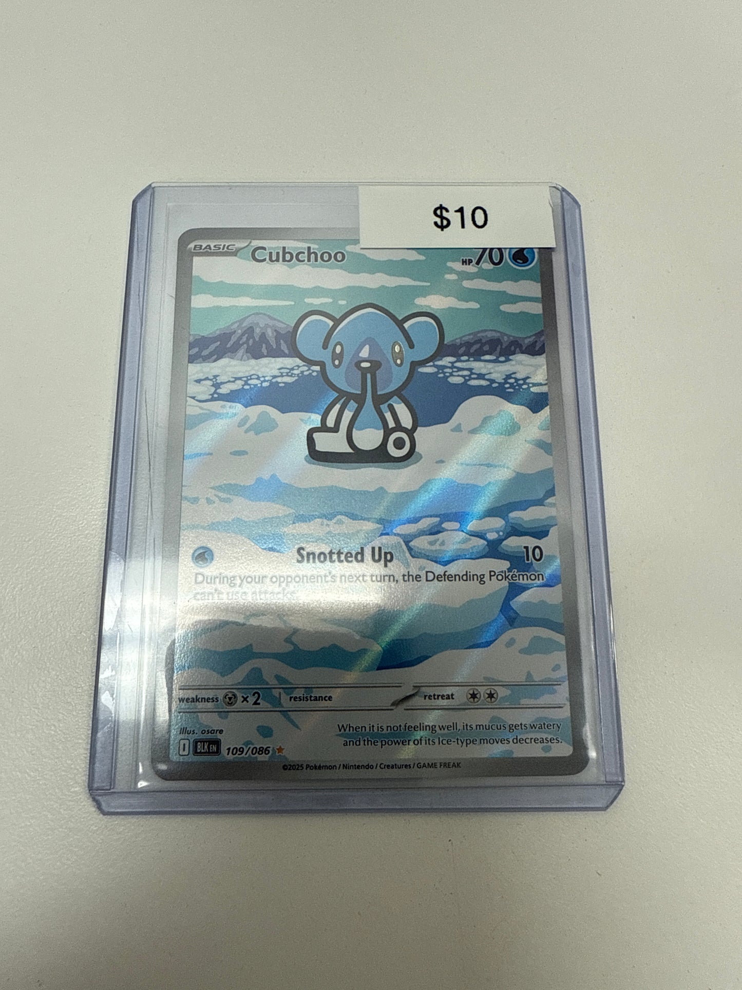 Pokemkn Black Bolt Cubchoo #109/086