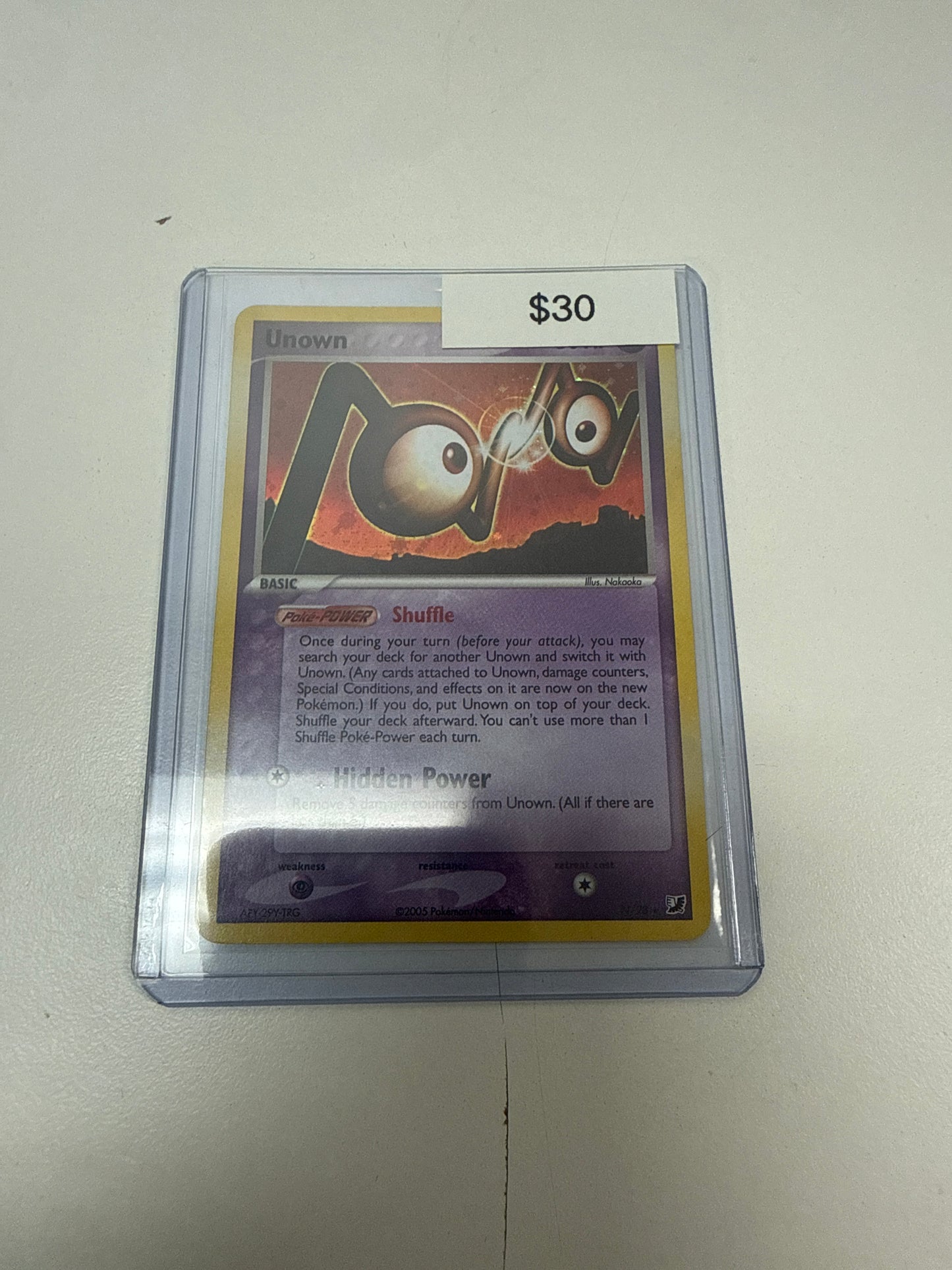 Pokemon Unown Holo #n/28