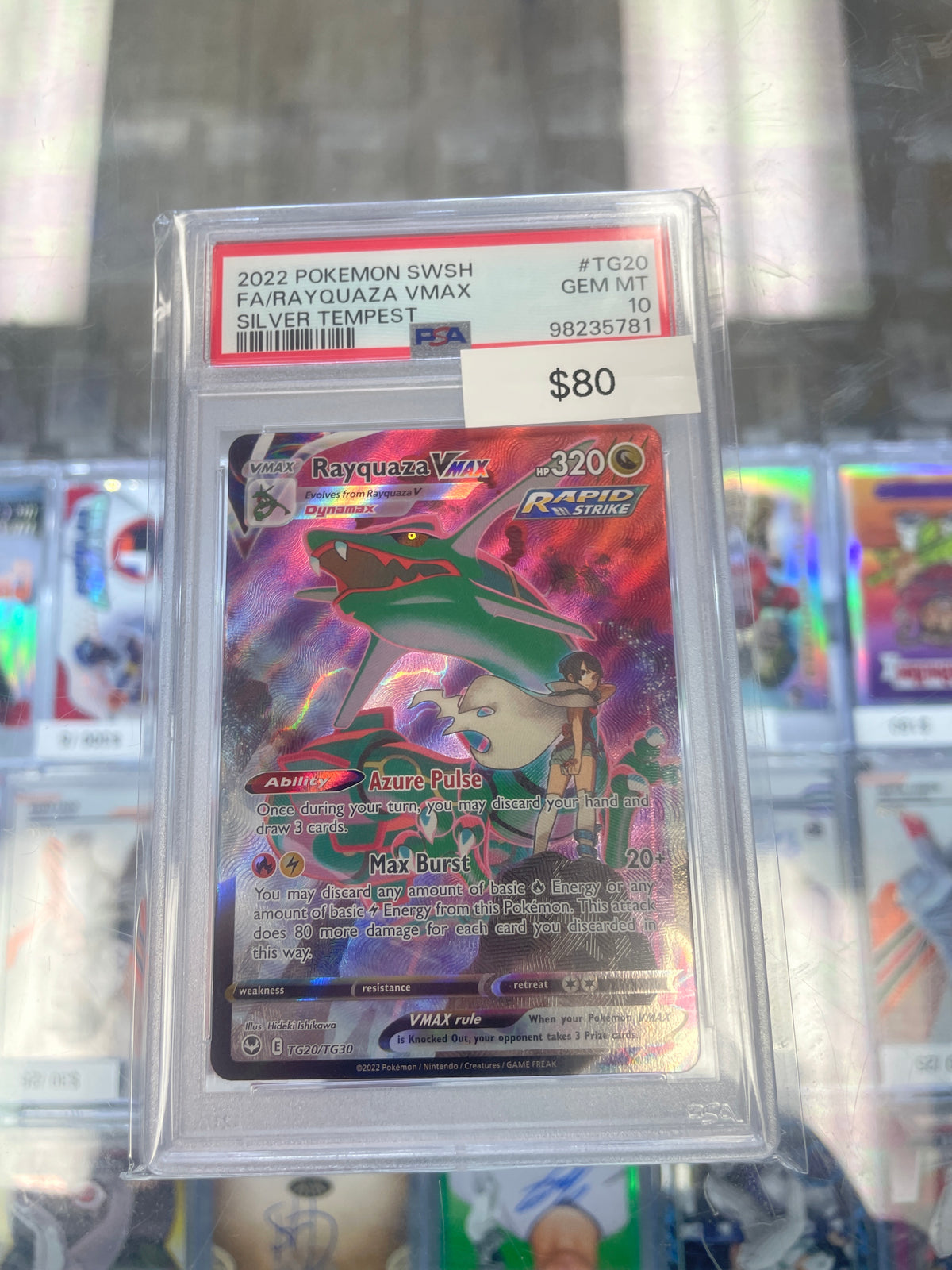 Pokemon Rayquaza Vmax #tg20/tg30 PSA 10
