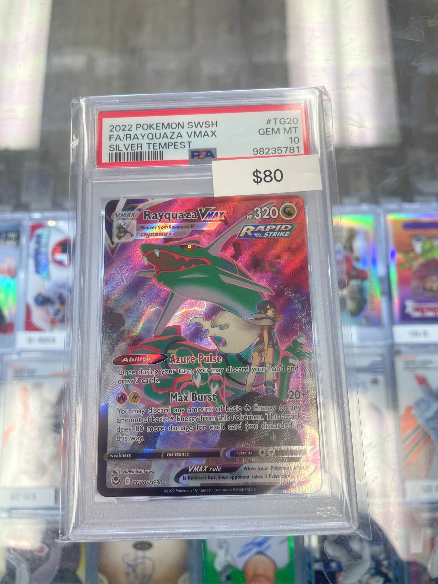 Pokemon Rayquaza Vmax #tg20/tg30 PSA 10