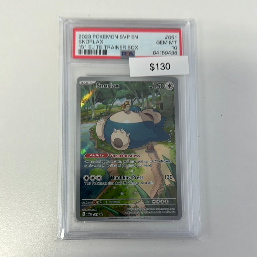 Pokémon Snorlax Elite Trainer Promo PSA 10