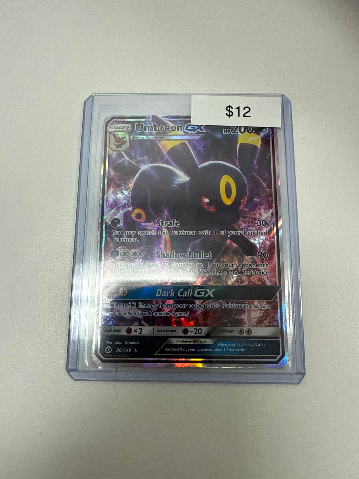 Pokemon Umbreon Gx #80/149
