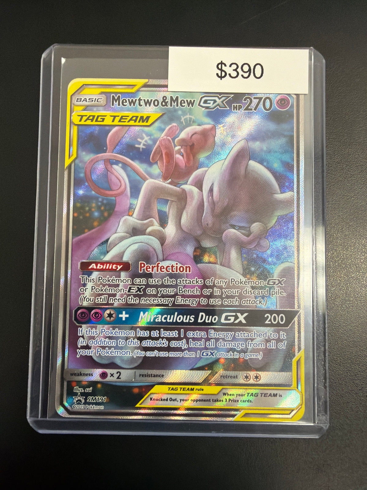 Pokemon Mewtwo & Mew GX #SM191