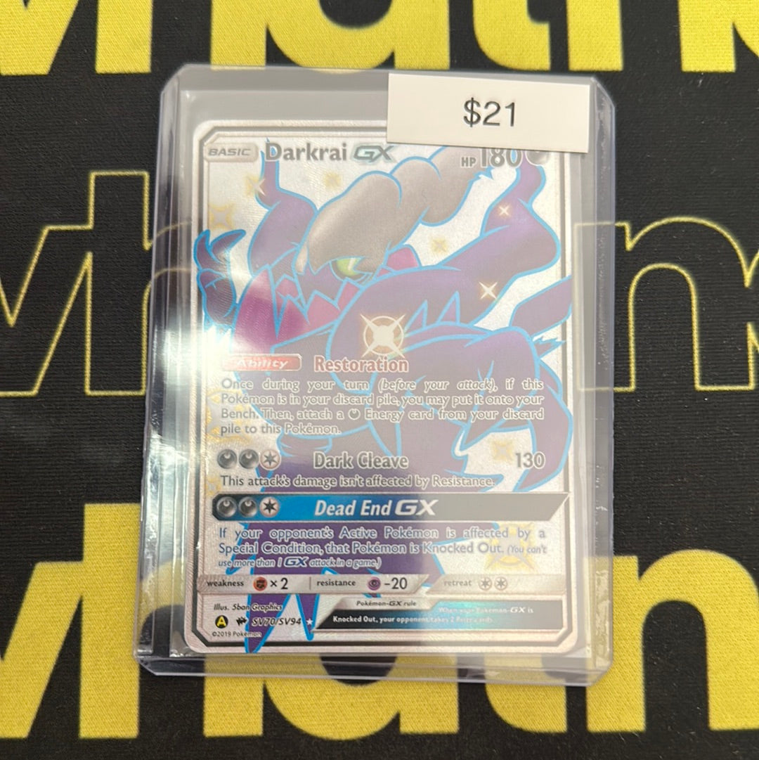 Pokémon Hidden Fates Darkrai GX SV70/SV94