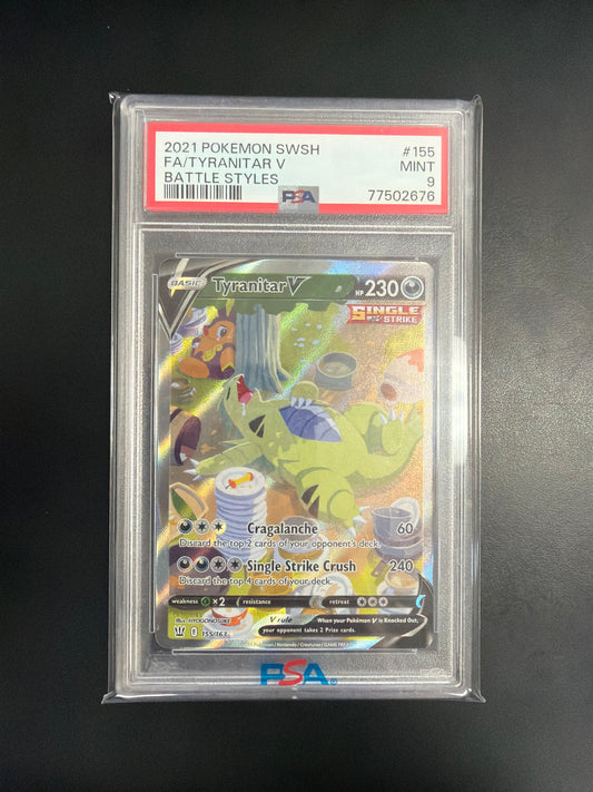 Pokemon Battle Styles Tyranitar V #155 PSA 9