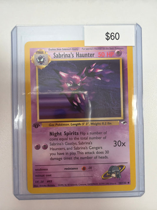 Pokemon Sabrina’s Haunter 58/132 1st Edition
