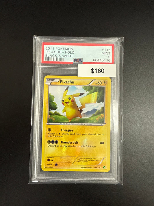 Pokémon Pikachu Black & White 115 PSA 9