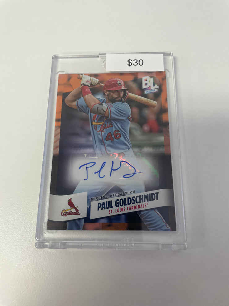 Topps Big League Paul Goldschmidt Orange Auto 