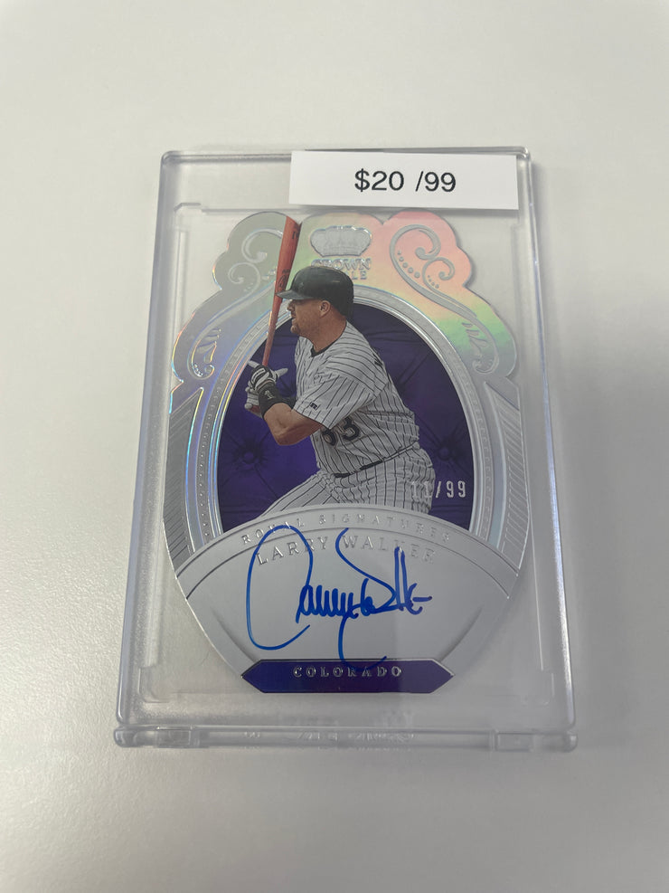 Crown Royale Larry Walker Die Cut Auto /99 