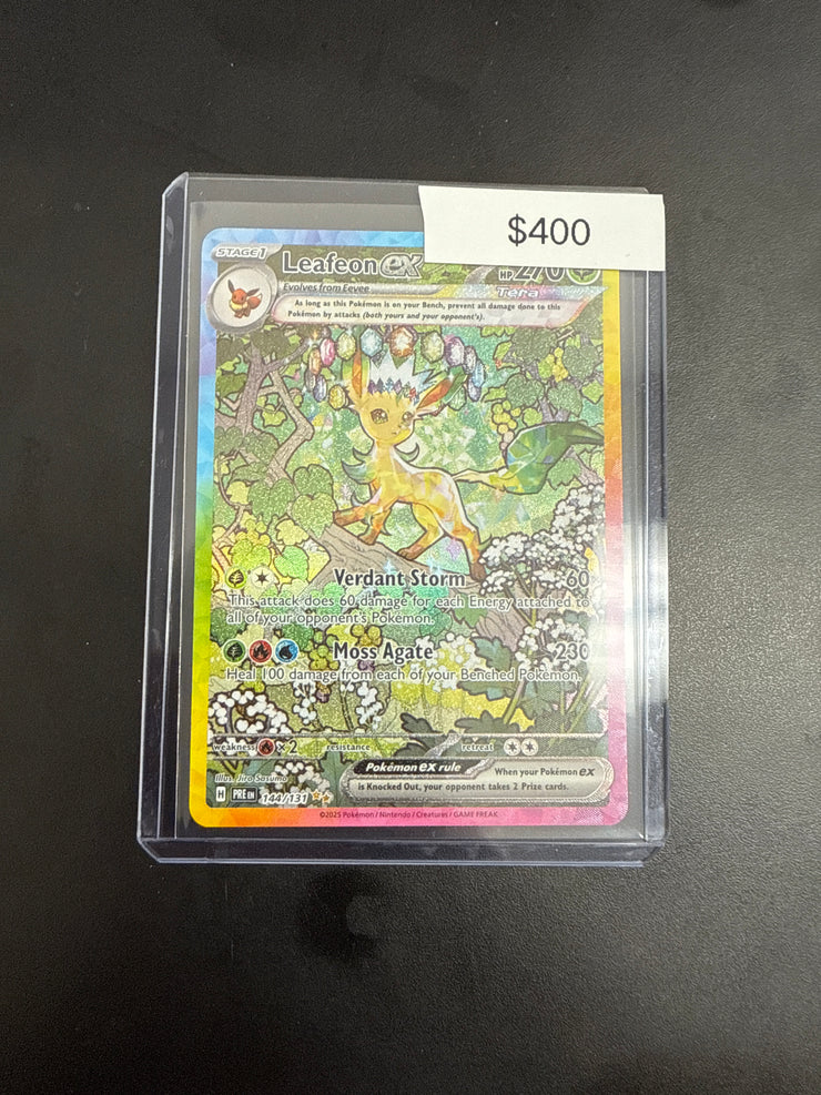 Pokémon Prismatic Evolutions LEAFEON EX 144/131