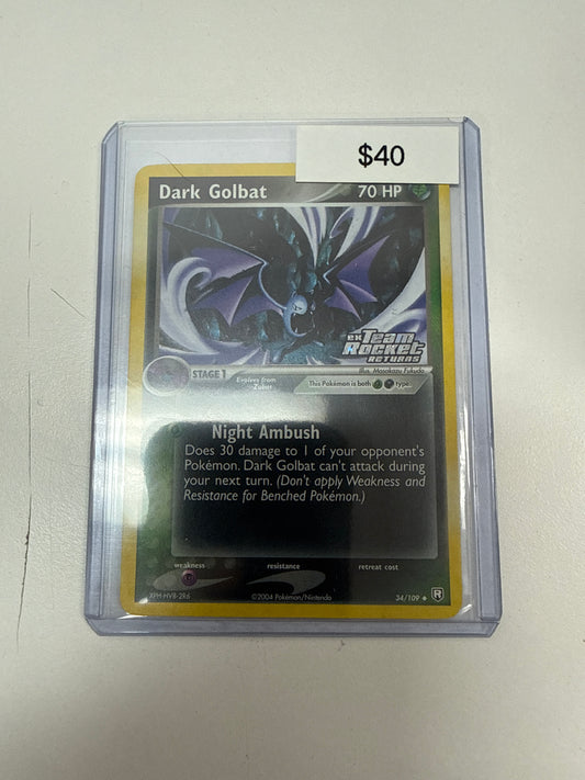 Pokemon Dark Golbat Stamped #34/109