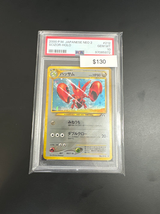 Pokémon Scizor Holo Japanese #212 PSA 10
