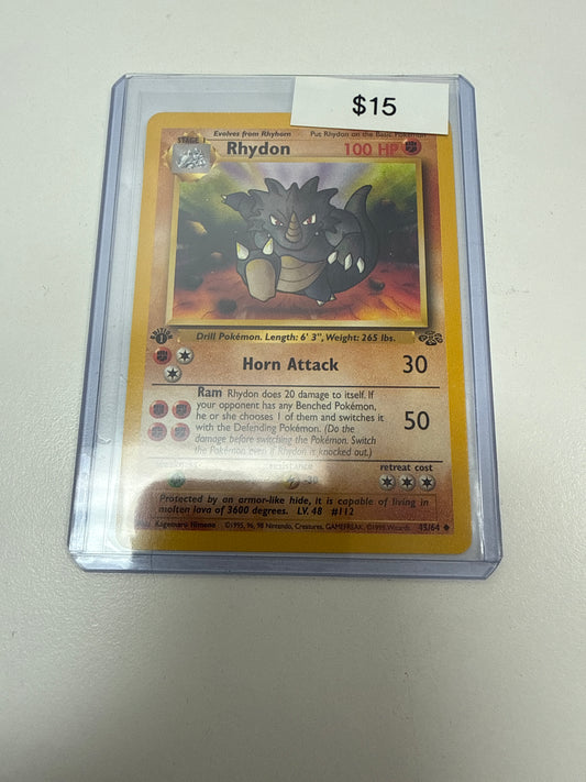 Pokemon Rhydon 1st Ed Non-Holo #45/64