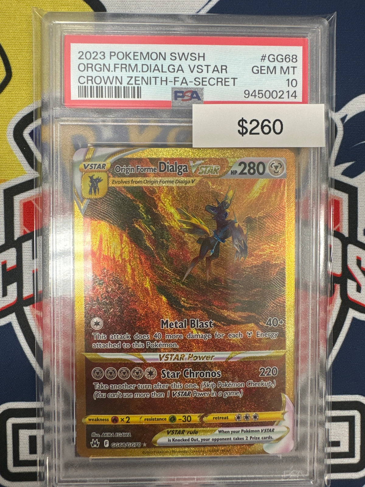 Pokemon Crown Zenith Dialga Vstar  GG68/GG70 PSA 10