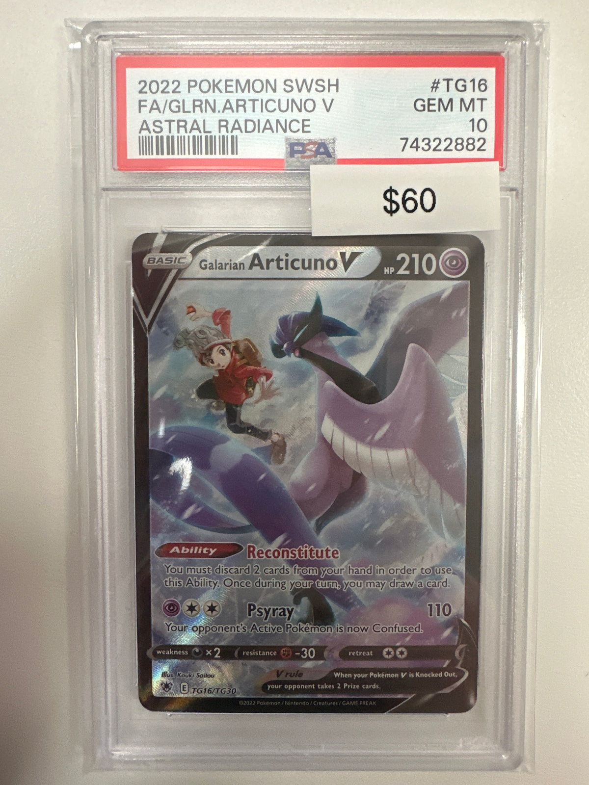 Pokemon Articuno V Trainer Gallery PSA 10