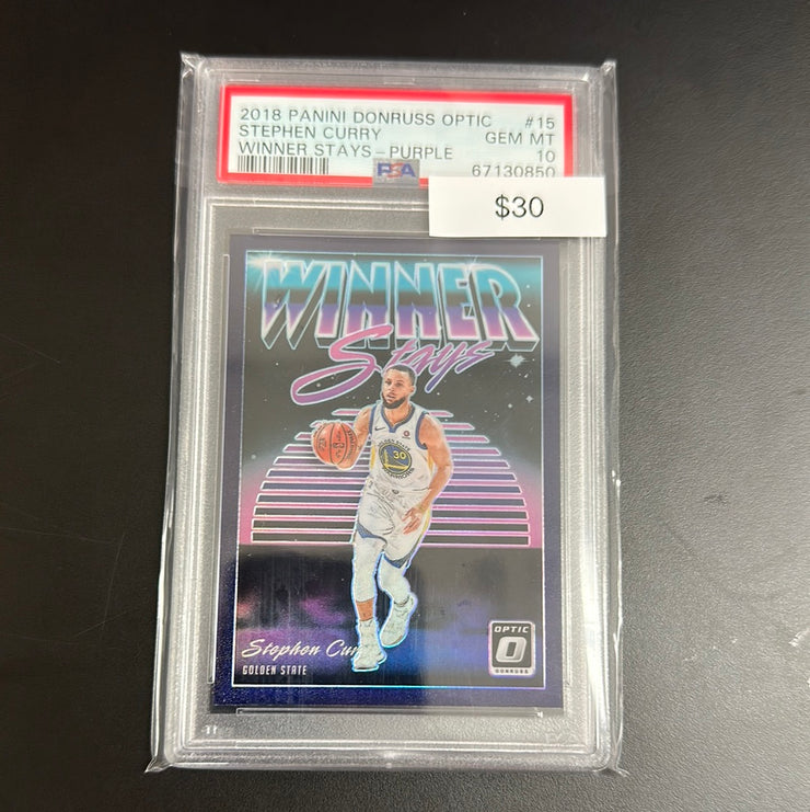 2018 Donruss Steph Curry Winner Stays Purple 