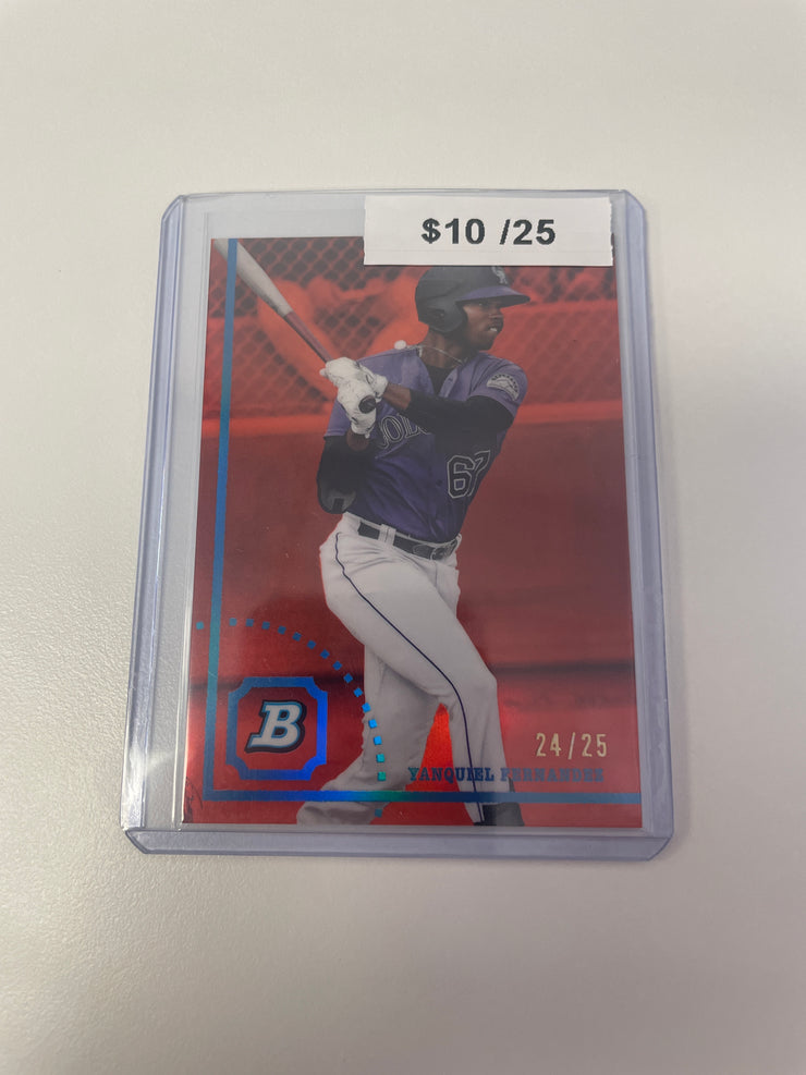 2022 Bowman Yanquiel Fernandez Orange /25 