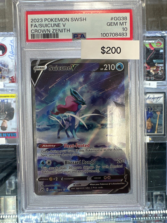 Pokemon Crown Zenith Suicune V GG38/GG70 PSA 10