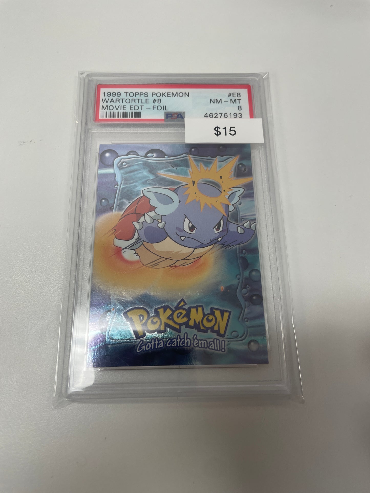 Topps Pokemon Wartortle Movie Edtion #E8 PSA 8