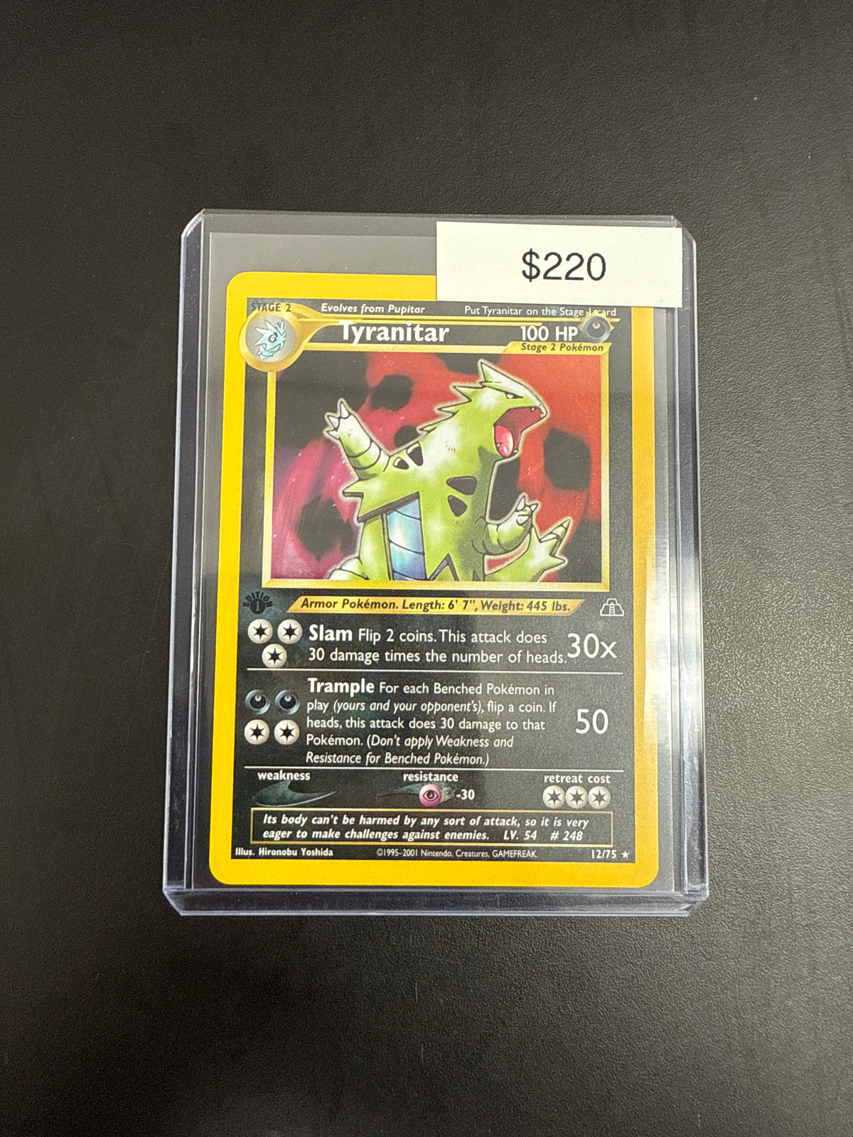 Pokémon Tyranitar 12/75 1st Ed.