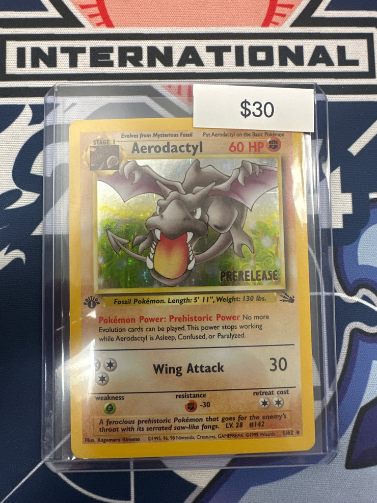 Pokemon Aerodactyl Prerelease Promo 1/62