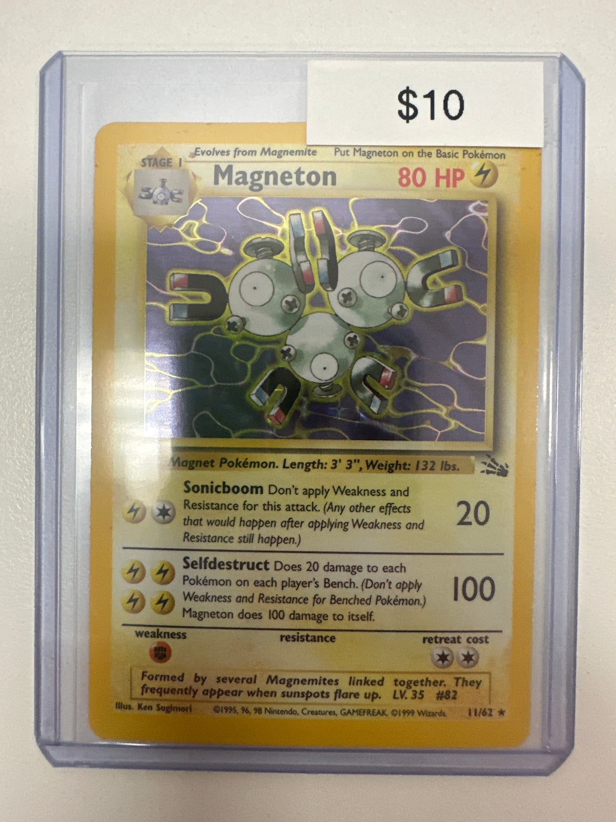 Pokemon Fossil Magneton 11/62