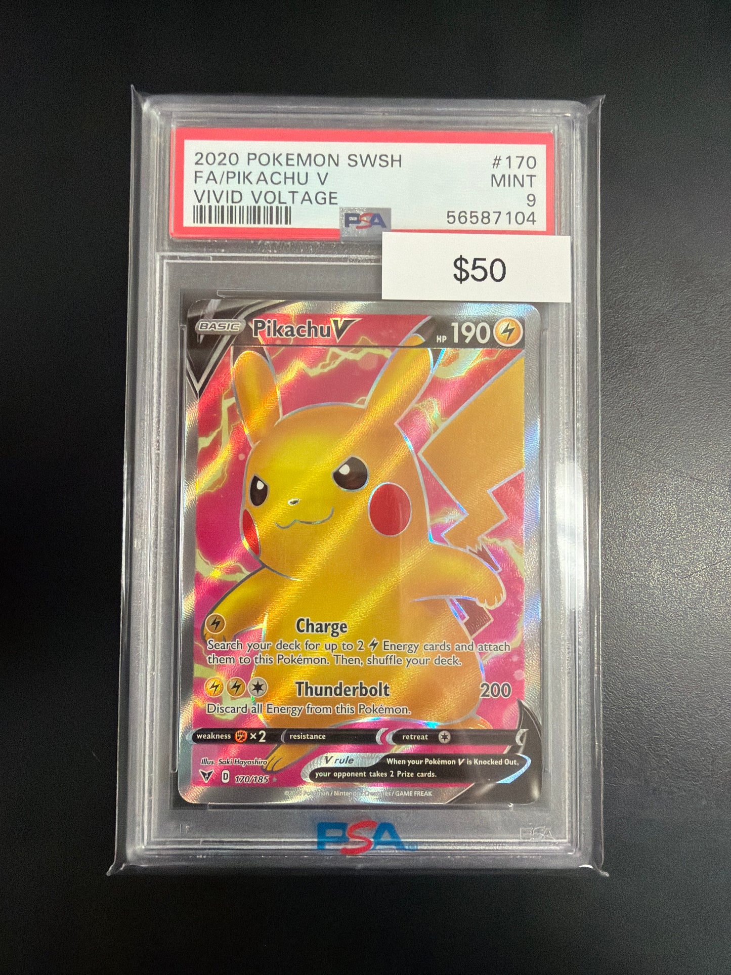 Pokemon Pikachu V #170 PSA 9