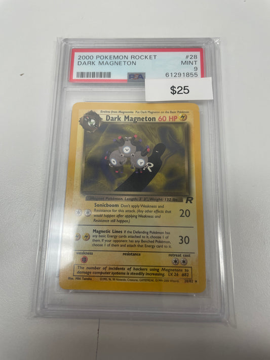 Pokemon Dark Magneton Team Rocket #28/82 PSA 9
