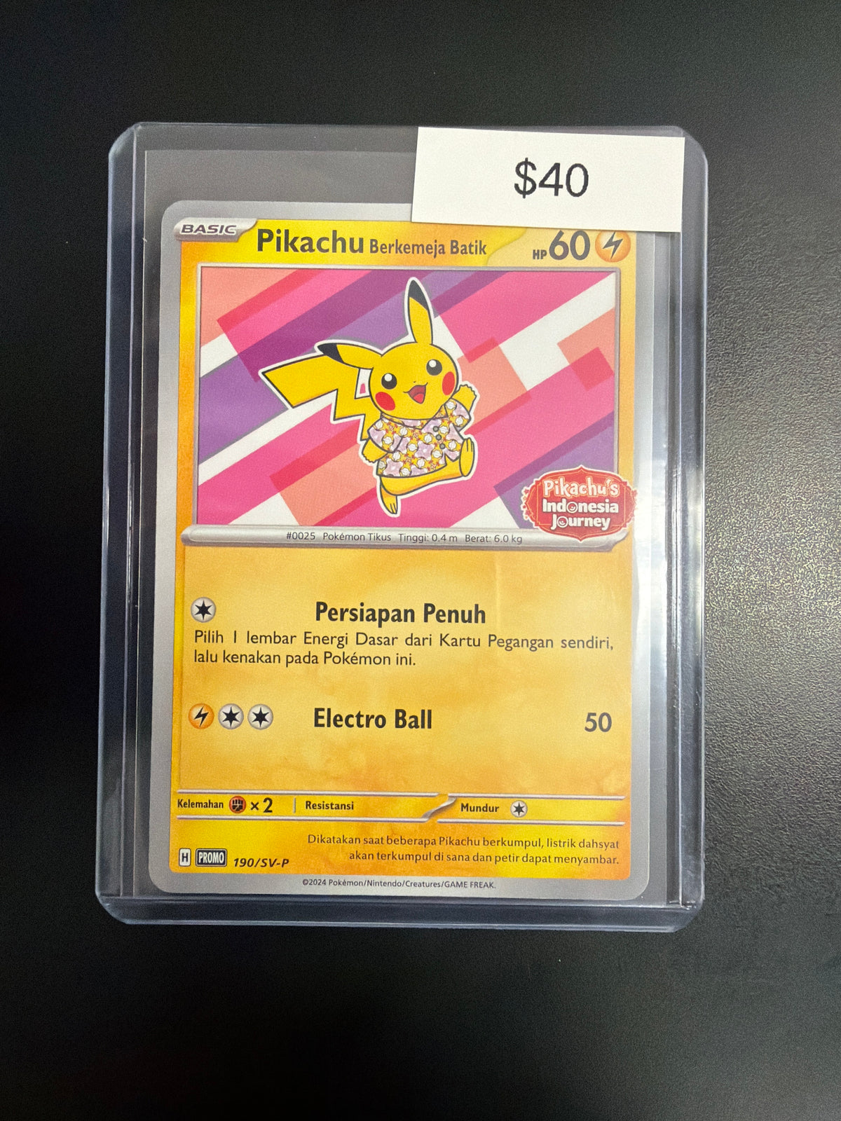 Pokemon Pikachu "Pikachu Indonesia Journey" #190/sv-p