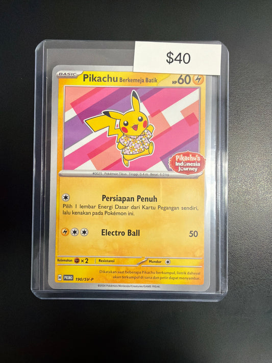 Pokemon Pikachu "Pikachu Indonesia Journey" #190/sv-p