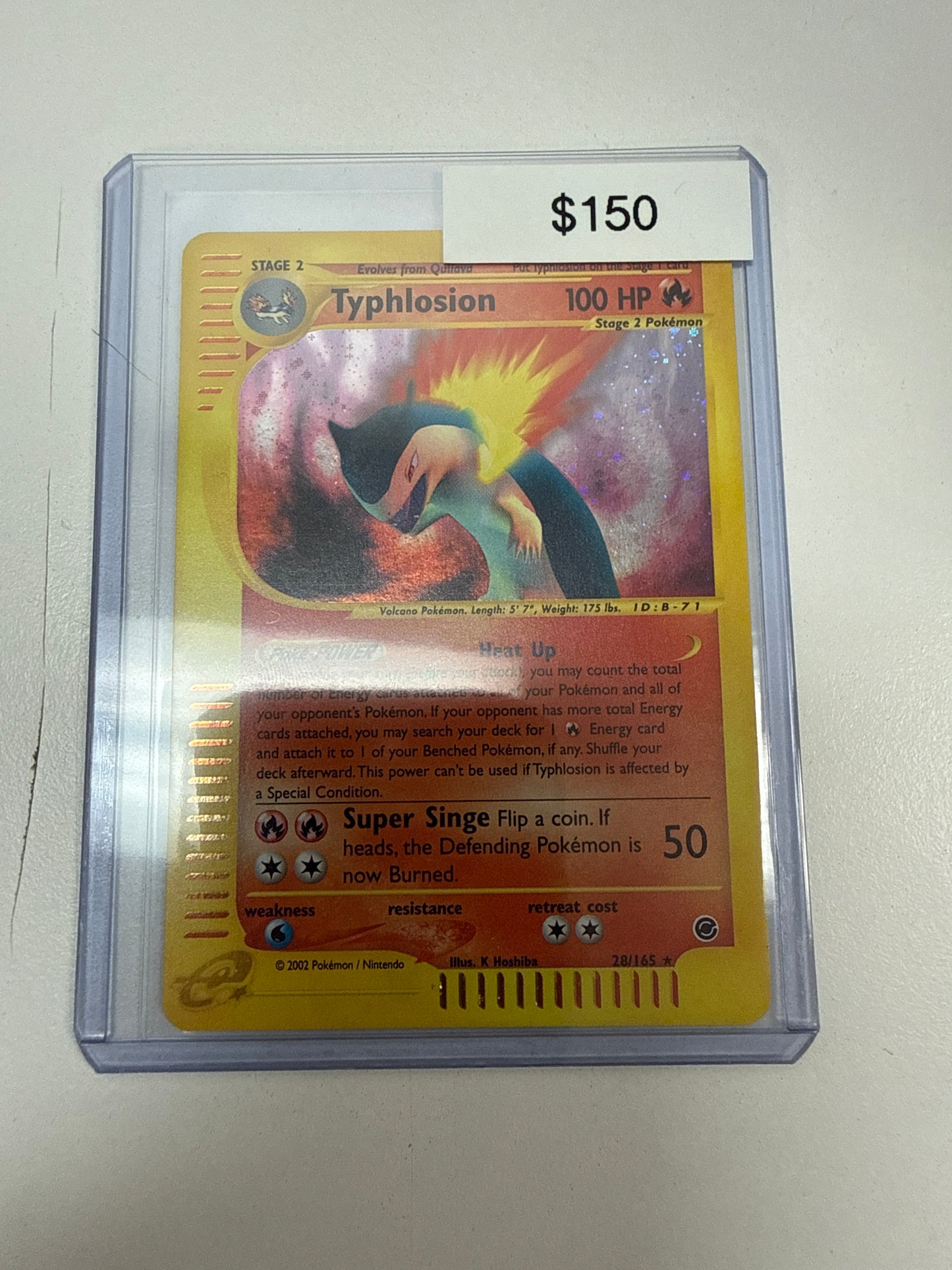 Pokemon Typhlosion Holo #28/165