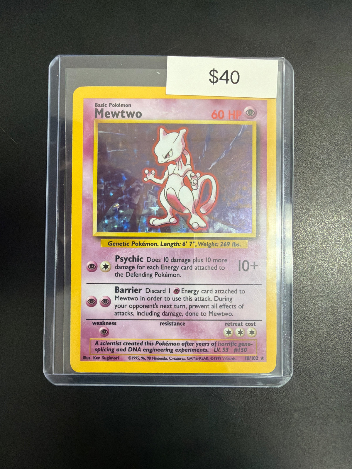 Pokemon Base Set Mewtwo Holo #10/102