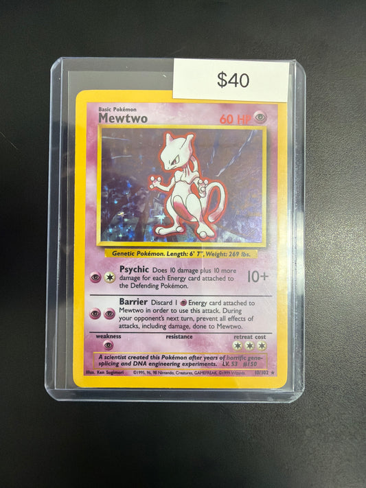 Pokemon Base Set Mewtwo Holo #10/102
